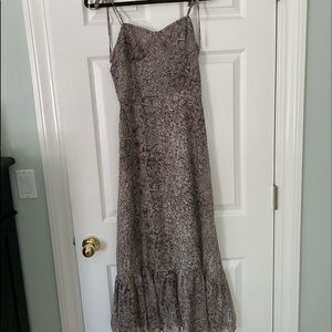 Long Brown Snakeskin Dress